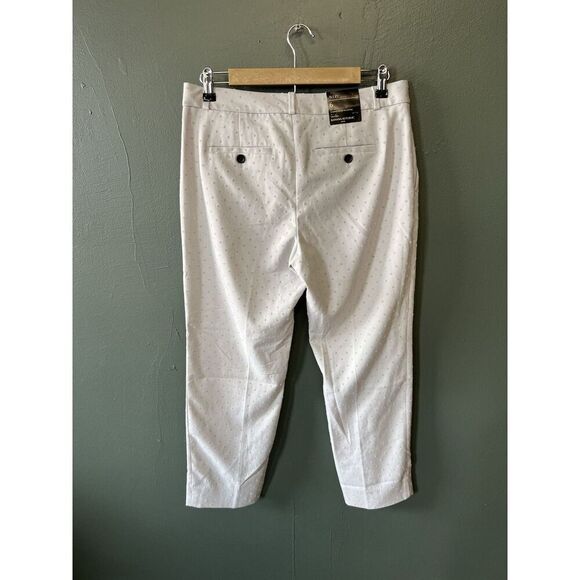 Banana Republic Womens Avery Fit Gray Polka Dot Dress Pants Size 6 x 25 - Picture 2 of 3